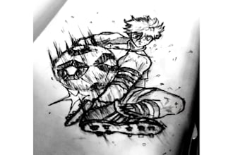 draw realistic pencil sketch, anime, fantasy, horror types
