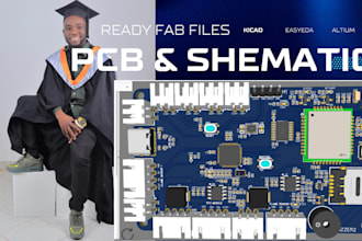 design your pcb and schematic layout in kicad, easyeda