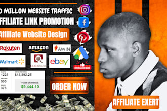 design rakuten awin cj amazon ebay walmart affiliate website link marketing