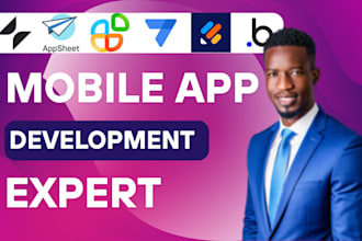 develop ai mobile apps app glide bubble appsheet appy pie jotform app design