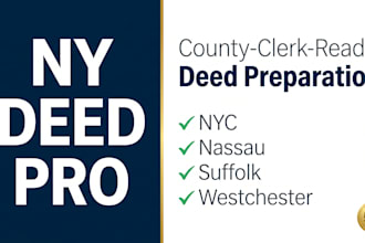 prepare a county clerk ready ny deed for nyc nassau suffolk or westchester