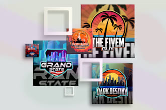 make fantastic gta 5 gaming logo for discord sever and fivem