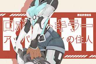 cyberpunk character concept art design