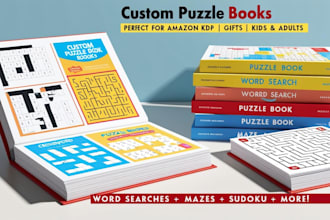 create KDP puzzle books, activity books, and worksheets for kids and preschool