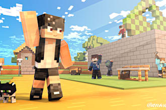 make minecraft cartoon render
