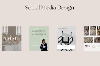 design custom social media posts, stories, and branded templates