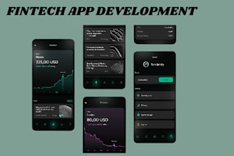 develop fintech mobile app, finance crypto app bank app payment app