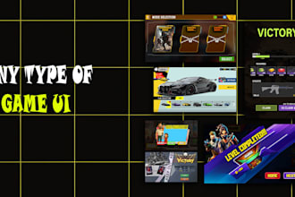 design custom UI UX for mobile games in any style