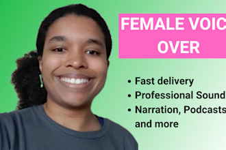 record a natural, engaging female voiceover