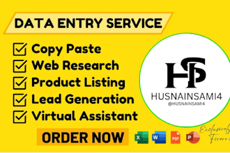 do fast accurate data entry typing work job, scraping, copy paste, ecommerce