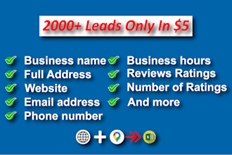 be your virtual assistant for data scraping form yellow pages, yell, google maps