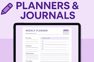 create custom canva templates for planners, journals, budget trackers, workbook