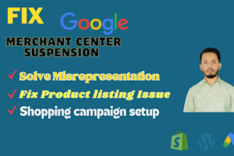 fix google merchant center suspension and misrepresentation