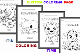 design kid coloring pages, adult activity books, and motivational quotes pages