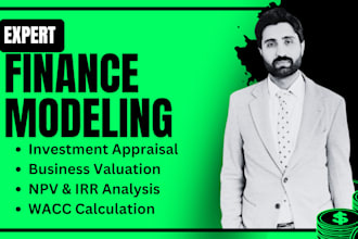 help with financial modeling, investment appraisal and business valuation