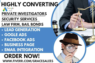 generate private investigator leads bail bonds law firm security services leads