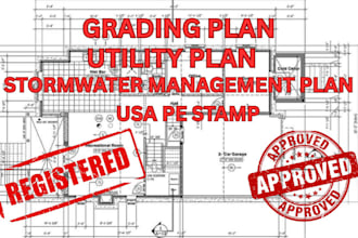 design grading,utility plan and stormwater management plan for city permit