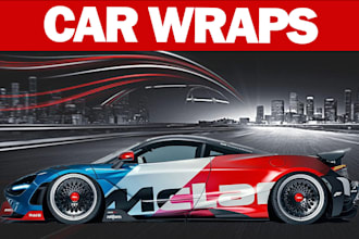design attractive  racing car and vehicle wrap
