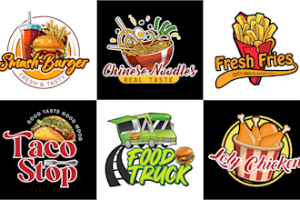 do restaurant catering fastfood BBQ food truck and food logo