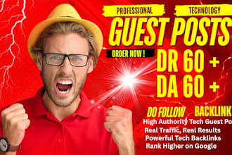 publish a guest post with white hat SEO backlinks for tech,