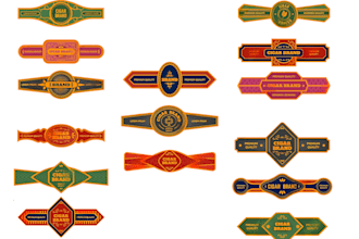 do unique cigar label, cigar logo, cigar band and cigar box design