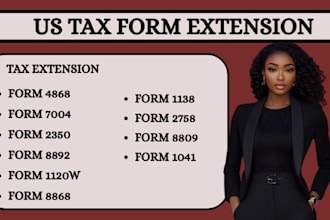 e file irs extension forms 4868, 7004, 8868,  8809, for personal and business
