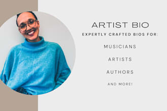 write your artist bio