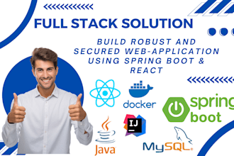 build full stack web applications using spring boot and react