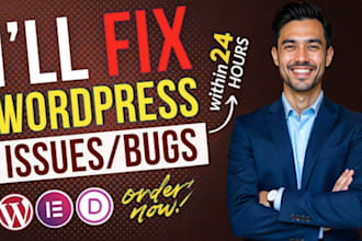 fix all wordpress bugs errors css fix woocommerce elementor themes plugins code
