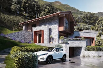 design 2d site plan,landscape small house,architectural villa render,cgi revit