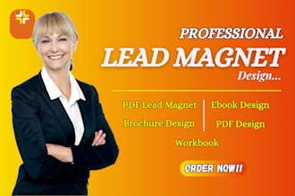 do PDF lead magnet, ebook, lead magnet design, brochure, ebook design