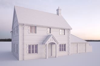create 3d terrain,mini building,rusty house,diorama,trpg ruin castle,tower print