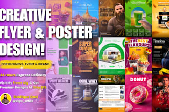 make creative flyers and posters for your product