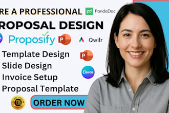 design outstanding presentation, canva or powerpoint, qwilr, proposify, pandadoc
