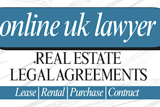 draft real estate legal agreements like lease, rental, purchase and contract
