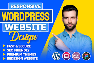 create and build responsive wordpress website design or website redesign