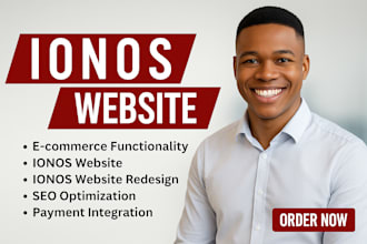ionos website design, ionos website redesign, ionos  ecommerce website migration