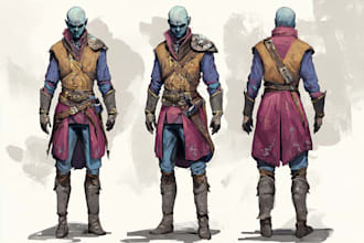 create a dnd and d and d character art illustration for you
