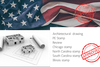 chicago north carolina, south carolina, illinois pe stamp for city permit