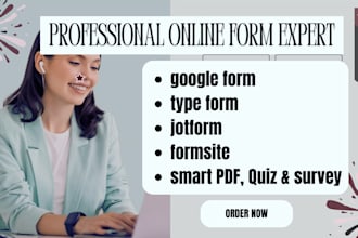 create jotform google form typeform online survey cognito form assessment