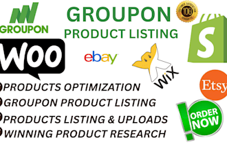 product listing on groupon amazon etsy walmart ebay listing