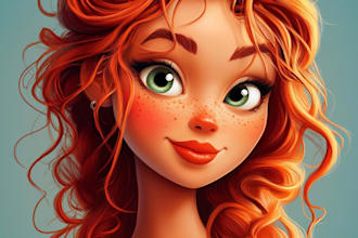 create original bright cartoon character design