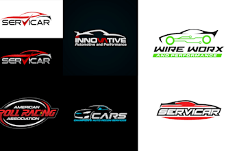 create a custom automotive logo with a modern look for you