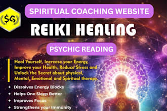 build squarespace spiritual coaching website reiki healing psychic reading site