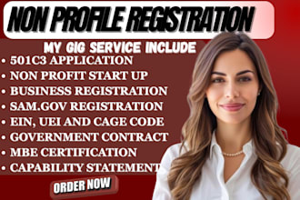 do non profit business registration, sam gov, 501c3 mbe cage code uei ein mbe 8a