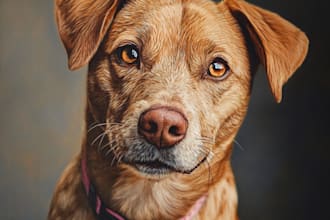 draw a cute cartoon portrait of your pet dog