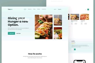 do figma restaurant website, landing page UI design