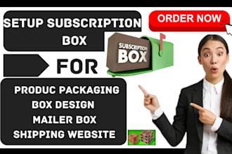 build subscription box product packaging box design mailer box shipping website