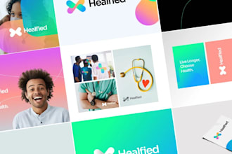 design health, wellness, clinic, medical, dental, or minimal logo