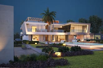 sketchup small villa model,exterior cgi house,3d interior apartment rendering